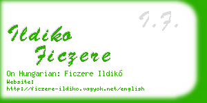 ildiko ficzere business card