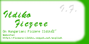 ildiko ficzere business card